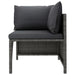 4-seater Garden Sofa With Cushions Grey Poly Rattan Totpbo