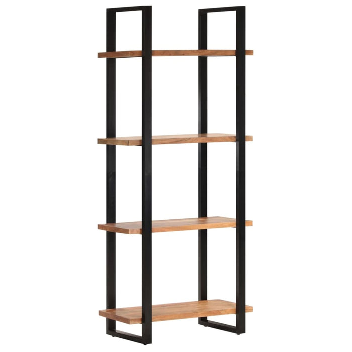 4-tier Bookcase Solid Acacia Wood Txoblx