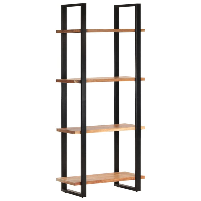 4-tier Bookcase Solid Acacia Wood Txoblx