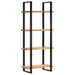 4-tier Bookcase Solid Acacia Wood Txoblx