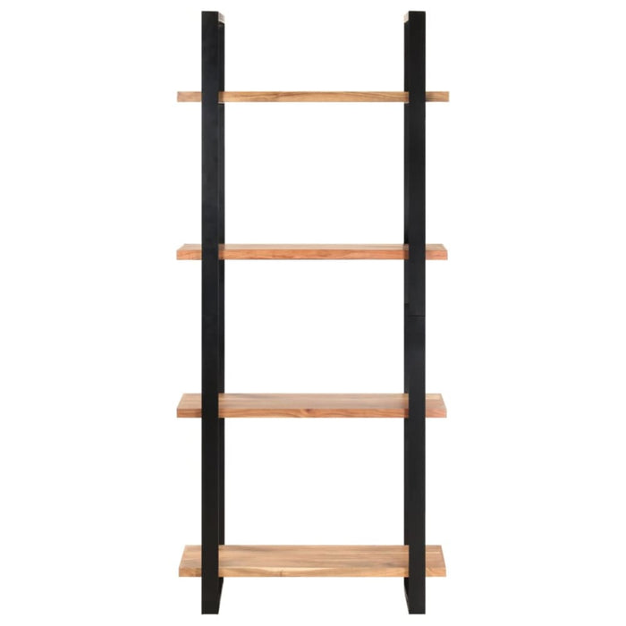 4-tier Bookcase Solid Acacia Wood Txoblx