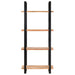 4-tier Bookcase Solid Acacia Wood Txoblx