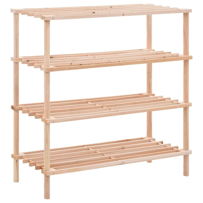 4-tier Shoe Rack Solid Fir Wood Xnpxbo