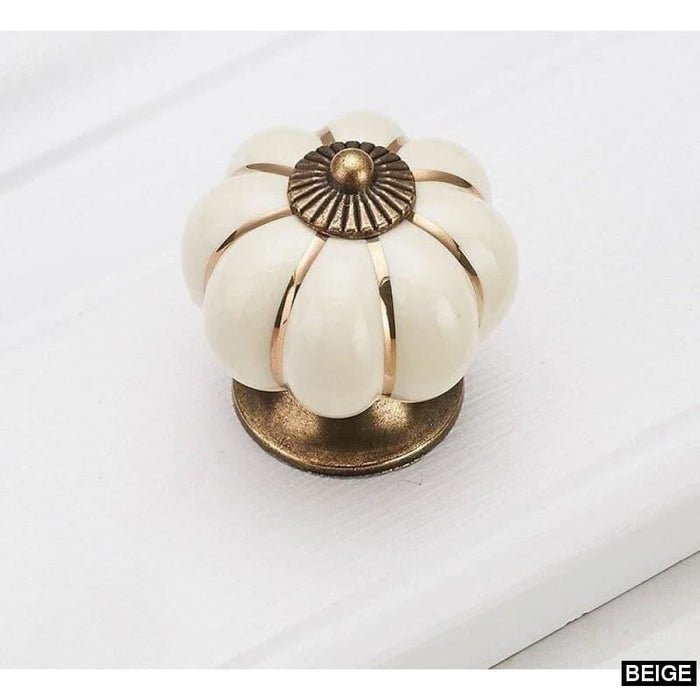 40mm Pumpkin Ceramic Handles Drawer Knobs Cupboard Door