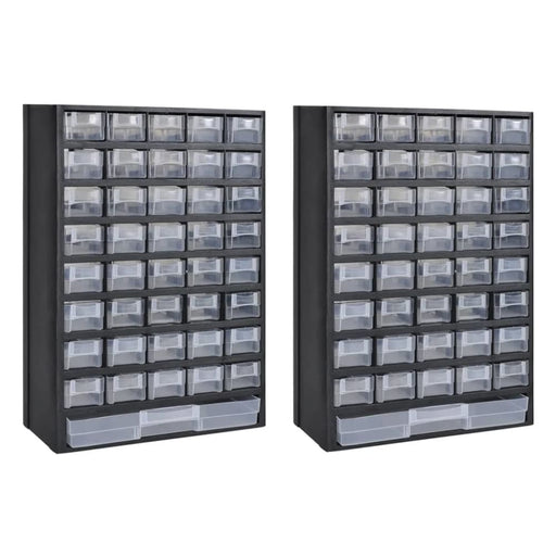 41-drawer Storage Cabinet Tool Box 2 Pcs Plastic Xiplpi