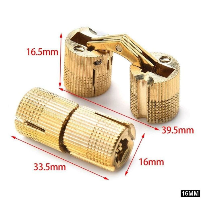 4pcs Copper Brass 8-18mm Cylindrical Hidden Cabinet