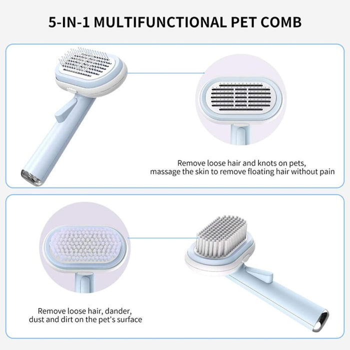 5 In 1 Multifunctional Safe Bath Massage De-shedding Pin