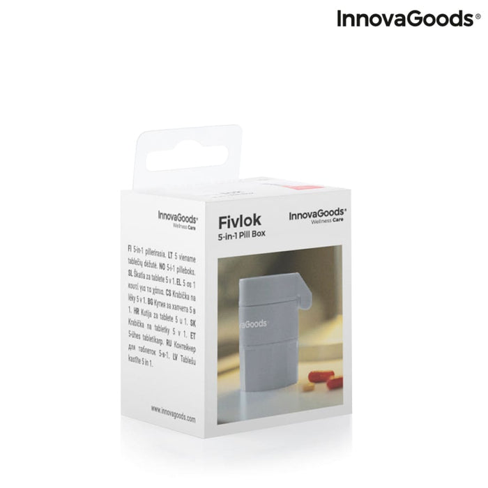 5-in-1 Pill Dispenser With Cutter And Crusher Fivlok