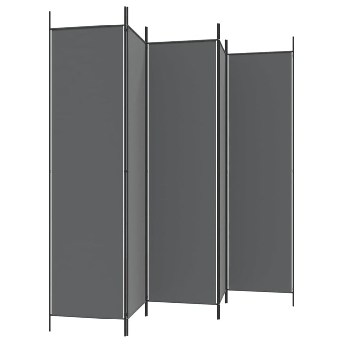 5-panel Room Divider Anthracite 250x200 Cm Fabric Tpbonn
