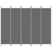 5-panel Room Divider Anthracite 250x200 Cm Fabric Tpbonn