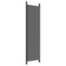 5-panel Room Divider Anthracite 250x200 Cm Fabric Tpbonn