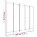 5-panel Room Divider Anthracite 250x200 Cm Fabric Tpbonn
