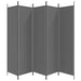 5-panel Room Divider Anthracite 250x200 Cm Fabric Tpbonn