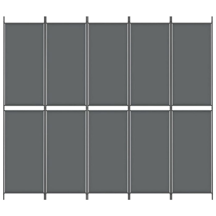 5-panel Room Divider Anthracite 250x220 Cm Fabric Tpbxpx
