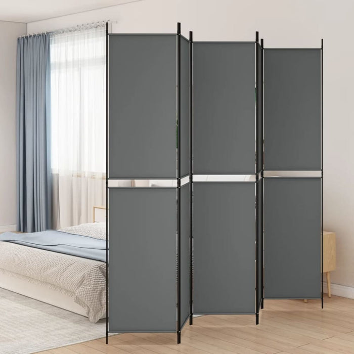 5-panel Room Divider Anthracite 250x220 Cm Fabric Tpbxpx