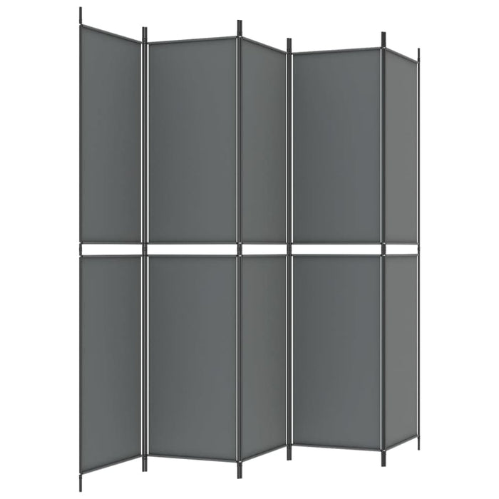 5-panel Room Divider Anthracite 250x220 Cm Fabric Tpbxpx