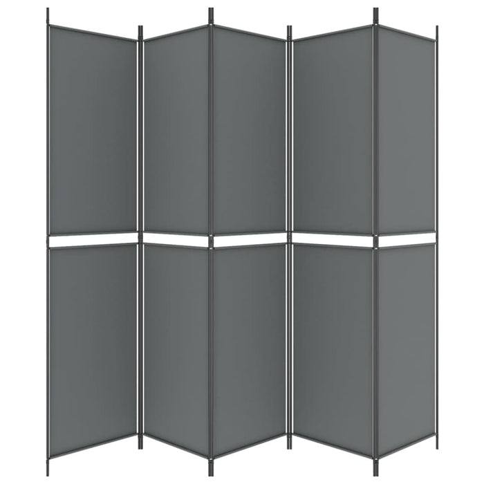 5-panel Room Divider Anthracite 250x220 Cm Fabric Tpbxpx