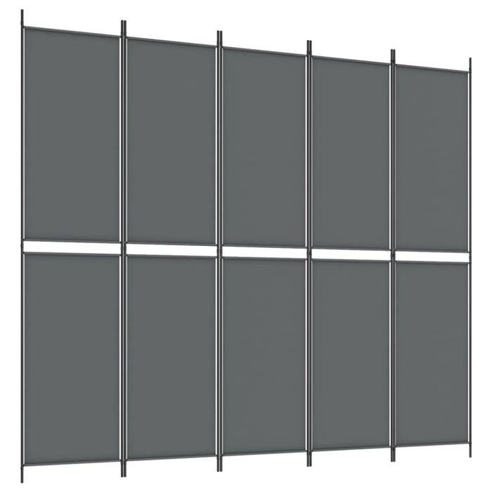 5-panel Room Divider Anthracite 250x220 Cm Fabric Tpbxpx