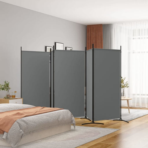 5-panel Room Divider Anthracite 433x180 Cm Fabric Tpbxln