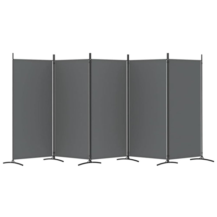 5-panel Room Divider Anthracite 433x180 Cm Fabric Tpbxln