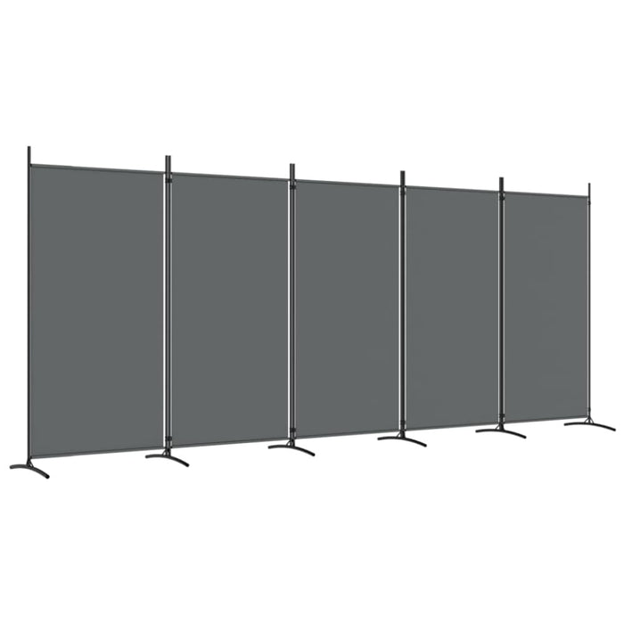 5-panel Room Divider Anthracite 433x180 Cm Fabric Tpbxln