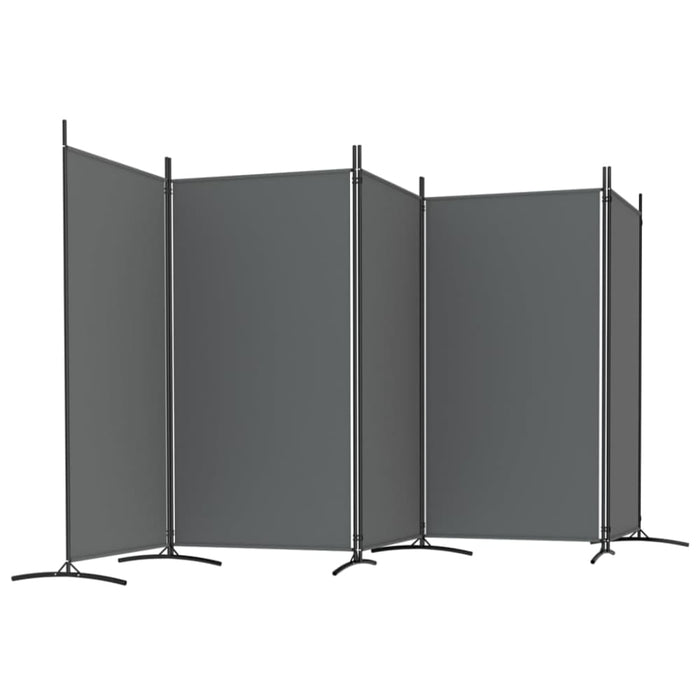 5-panel Room Divider Anthracite 433x180 Cm Fabric Tpbxln