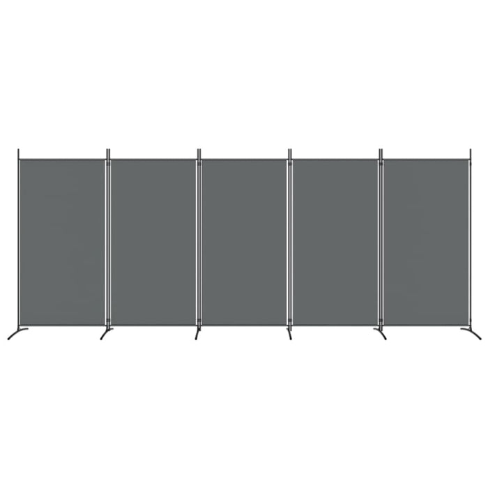 5-panel Room Divider Anthracite 433x180 Cm Fabric Tpbxln