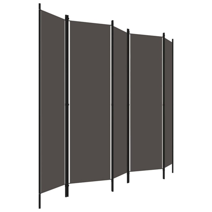 5 Panel Room Divider Anthracite Gl415