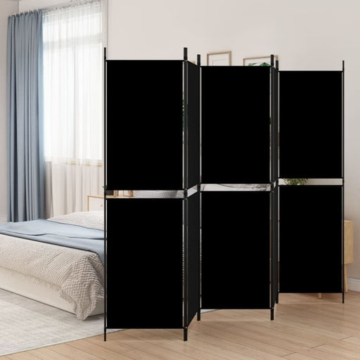 5-panel Room Divider Black 250x180 Cm Fabric Tpbxxo