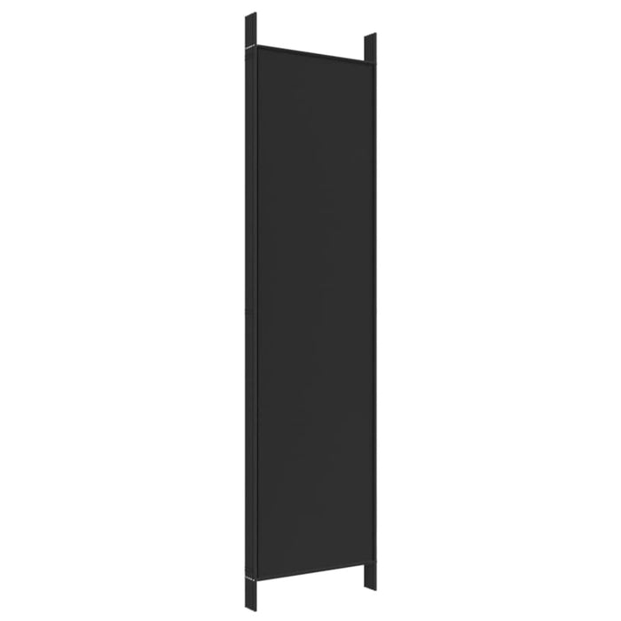 5-panel Room Divider Black 250x200 Cm Fabric Tpbonk