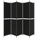 5-panel Room Divider Black 250x220 Cm Fabric Tpbxpt