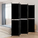 5-panel Room Divider Black 250x220 Cm Fabric Tpbxpt