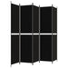 5-panel Room Divider Black 250x220 Cm Fabric Tpbxpt