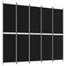 5-panel Room Divider Black 250x220 Cm Fabric Tpbxpt