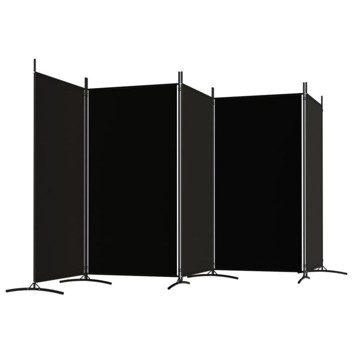 5-panel Room Divider Black 433x180 Cm Fabric Tpbxlk