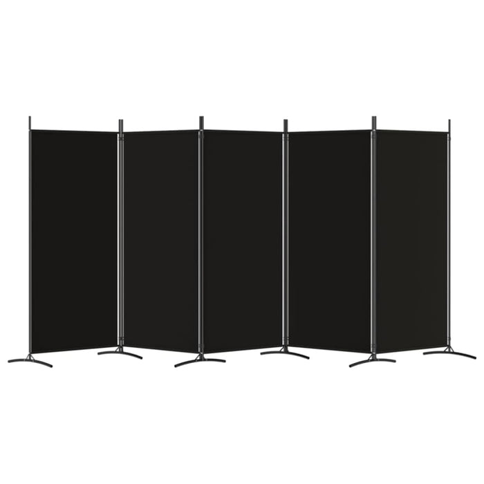 5-panel Room Divider Black 433x180 Cm Fabric Tpbxlk