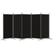 5-panel Room Divider Black 433x180 Cm Fabric Tpbxlk