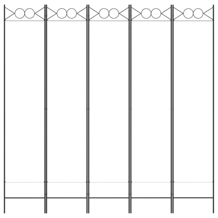 5-panel Room Divider White 200x200 Cm Fabric Tpbopa