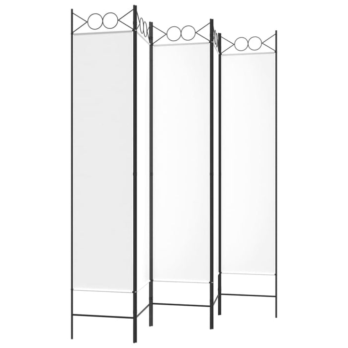 5-panel Room Divider White 200x200 Cm Fabric Tpbopa