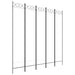 5-panel Room Divider White 200x200 Cm Fabric Tpbopa
