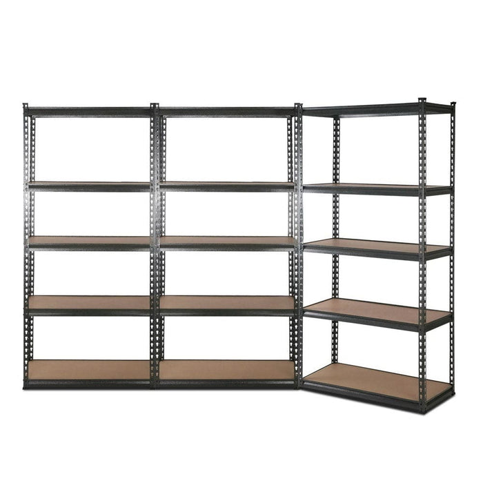 3x1.8m 5-shelves Steel Warehouse Shelving Racking Garage