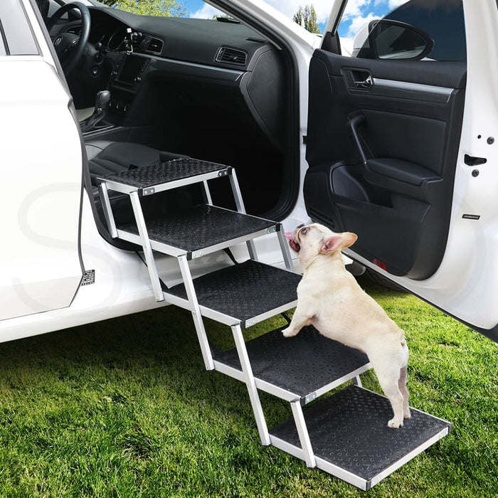 Goslash Picks 5 Steps Dog Ramp Adjustable Height Stair Car