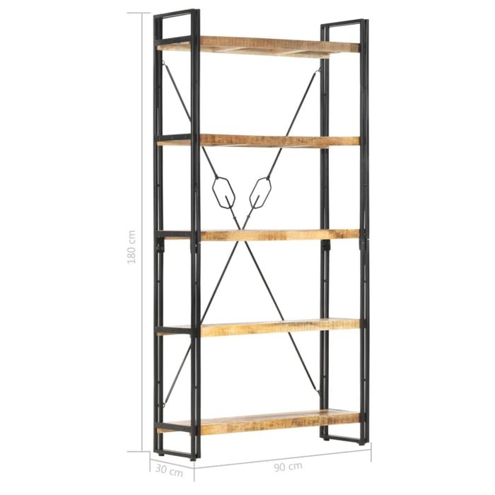 5-tier Bookcase Solid Mango Wood Xnlpno