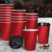 500 Pcs 16oz Disposable Takeaway Coffee Paper Cups Triple