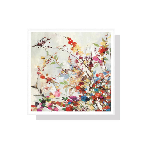 50cmx50cm Coming Spring Square Size White Frame Canvas Wall