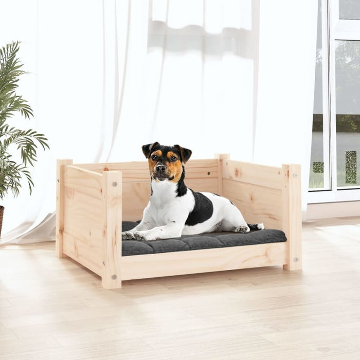 Dog Bed 55.5x45.5x28 Cm Solid Pine Wood Nxoaax