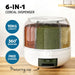 6 - in - 1 Cereal Dispenser Rotating Grain Container 10kg