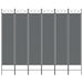 6-panel Room Divider Anthracite 240x200 Cm Fabric Tpbolb