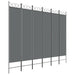 6-panel Room Divider Anthracite 240x200 Cm Fabric Tpbolb