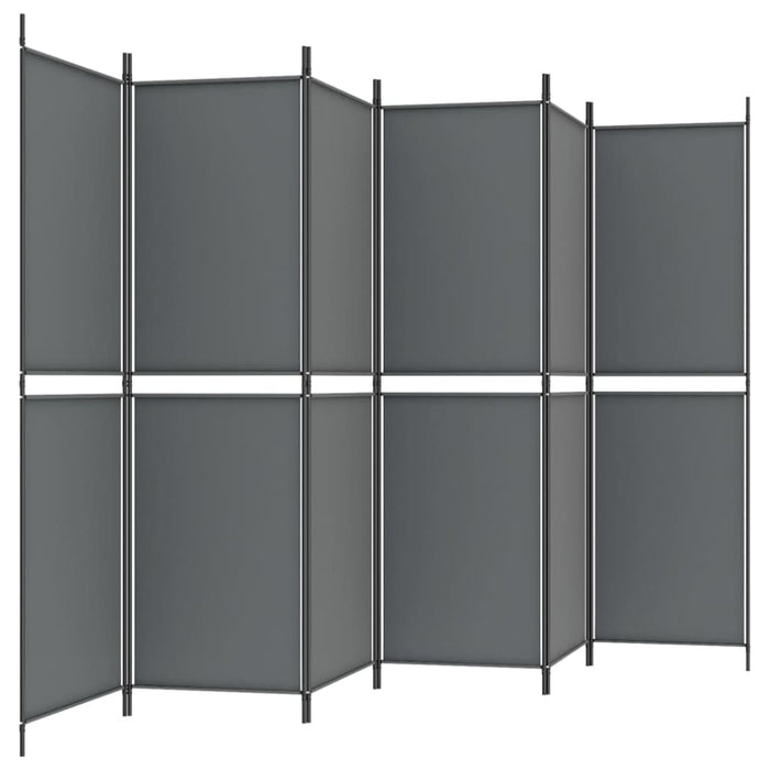 6-panel Room Divider Anthracite 300x180 Cm Fabric Tpbxxa